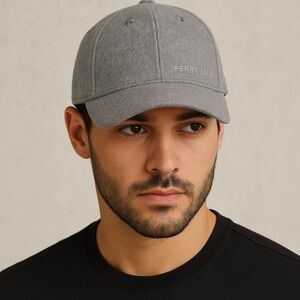 Perry Ellis Portfolio Grey Cap – OSFM – Minimalist Heather Gray Baseball Hat